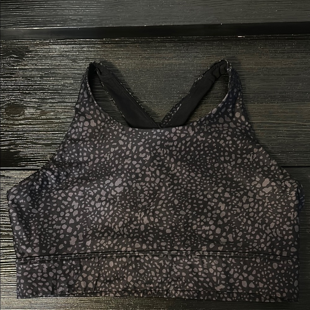 Fabletics Black and Gray Sports Bra Intimates
